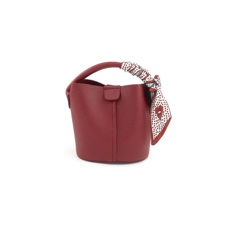Scarf Bucket Small Bag - Red - Elk + Elm