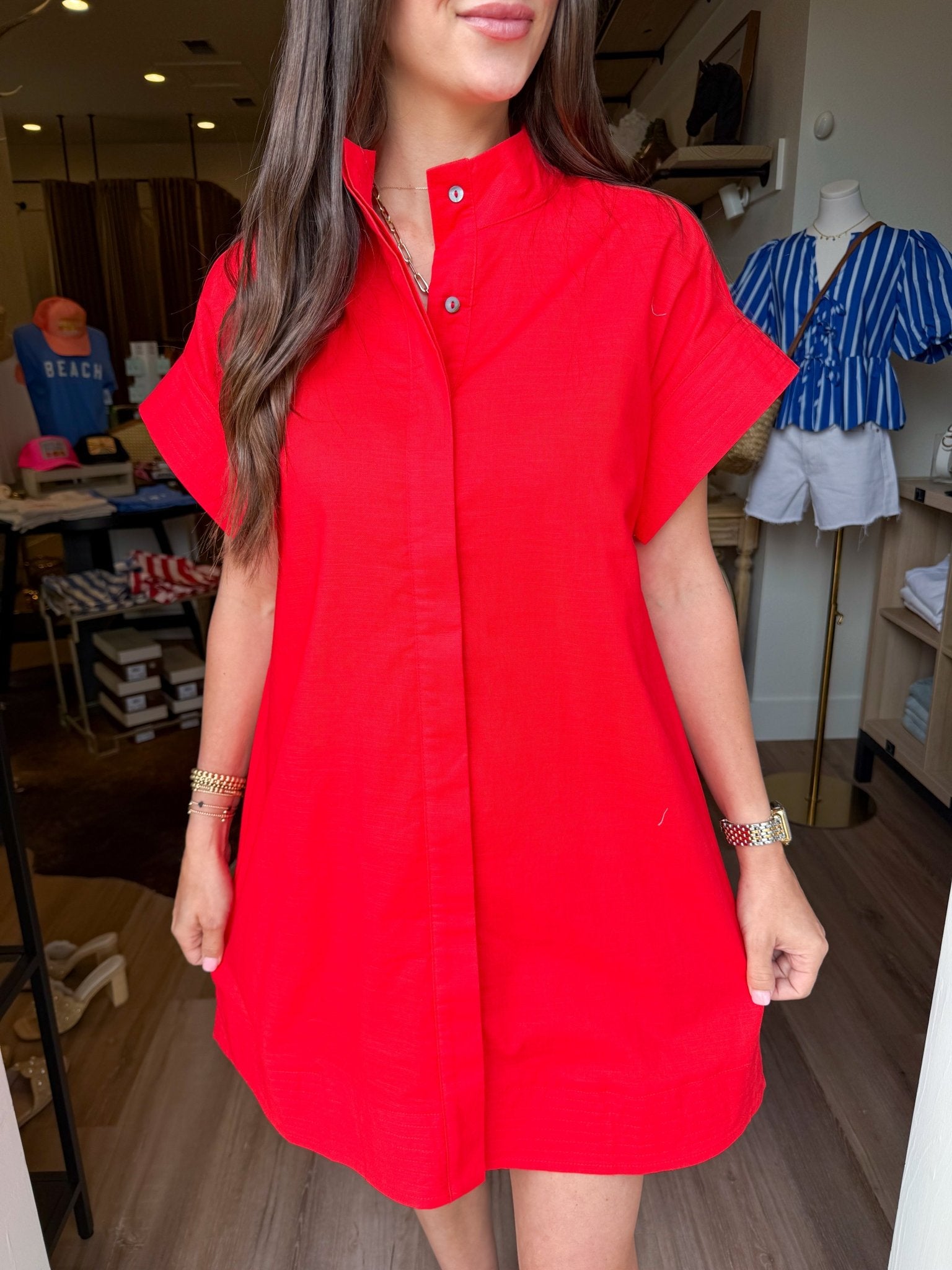Scarlet Ease Shirt Dress - Elk + Elm