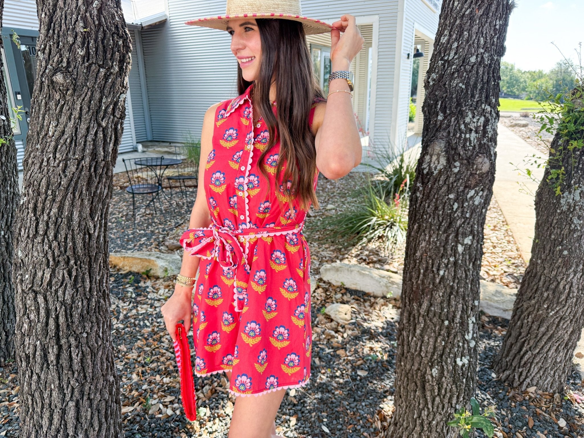 Scarlet Floral Mini Dress - Elk + Elm