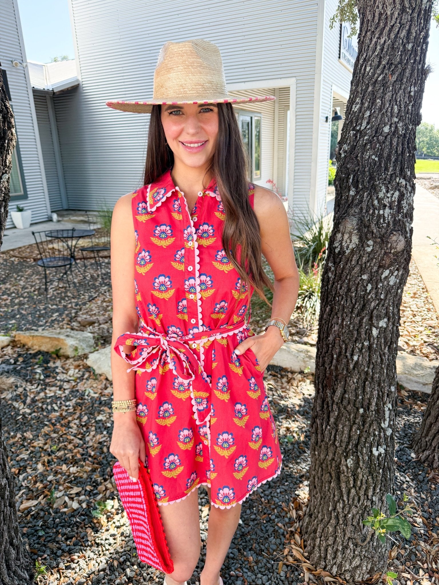 Scarlet Floral Mini Dress - Elk + Elm