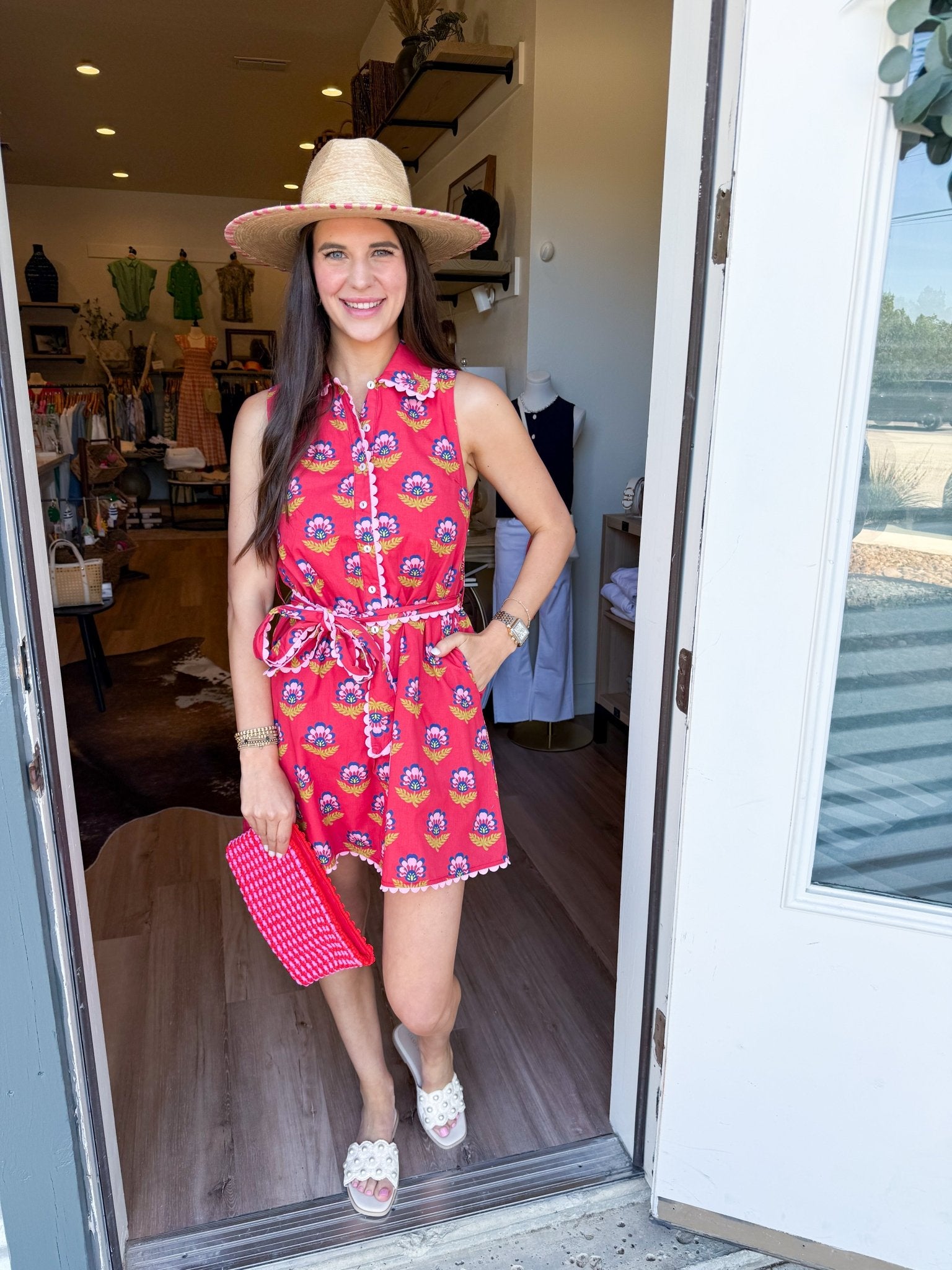Scarlet Floral Mini Dress - Elk + Elm