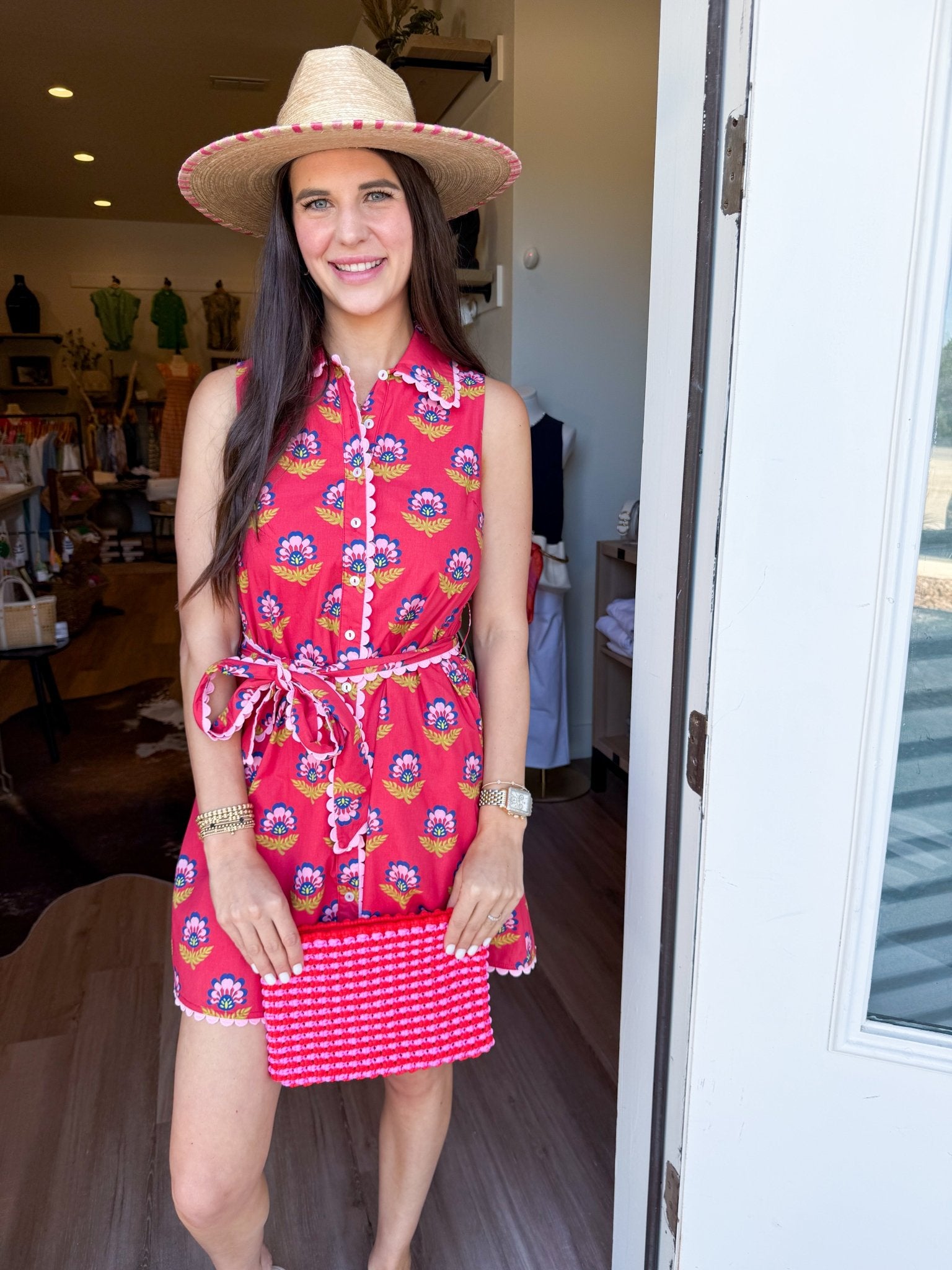 Scarlet Floral Mini Dress - Elk + Elm