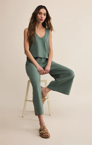 Scout Crop Flare Pant -Hunter Green