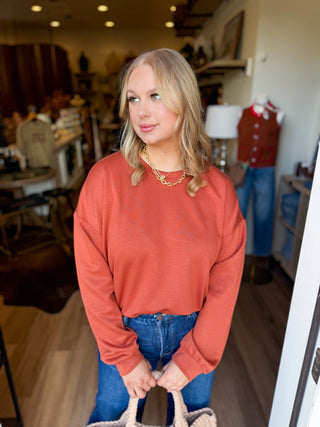 Scuba Crop Sweatshirt - Elk + Elm