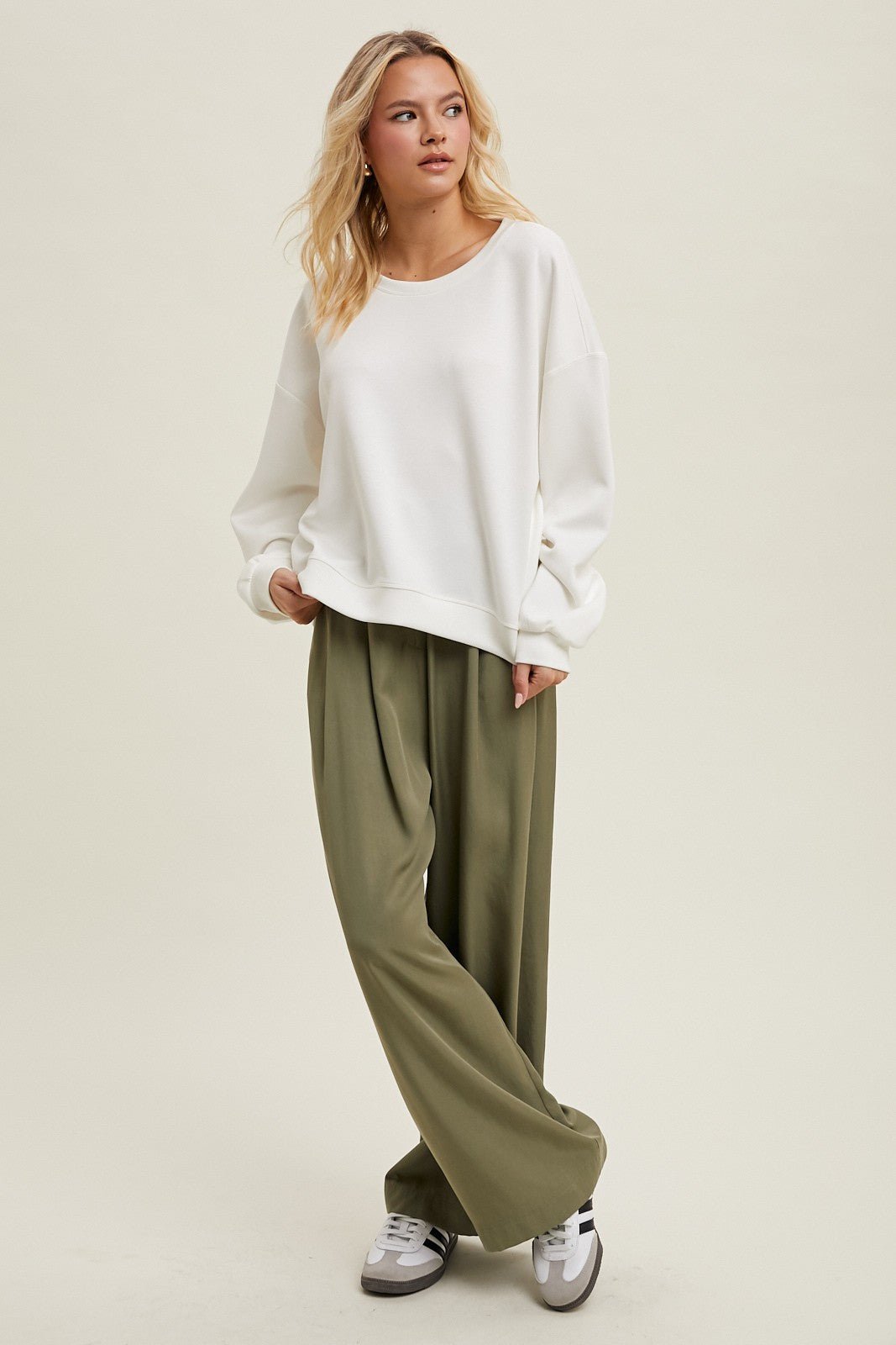 Scuba Crop Sweatshirt - Elk + Elm