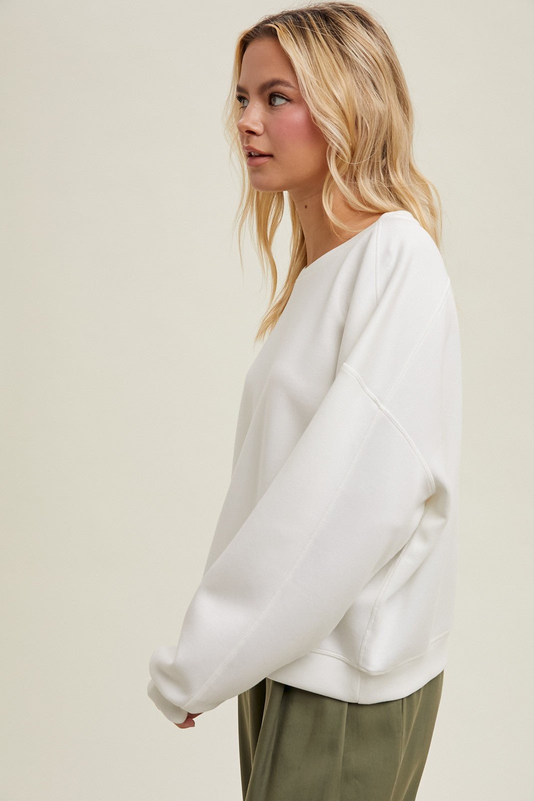 Scuba Crop Sweatshirt - Elk + Elm