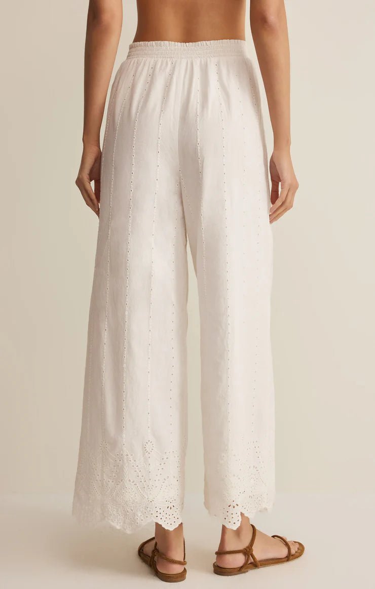 Sea Esta Embroidered Pant - Elk + Elm