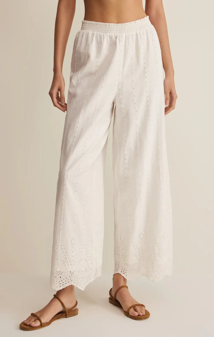 Sea Esta Embroidered Pant - Elk + Elm