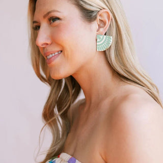 Seafoam Tile Earrings - Elk + Elm