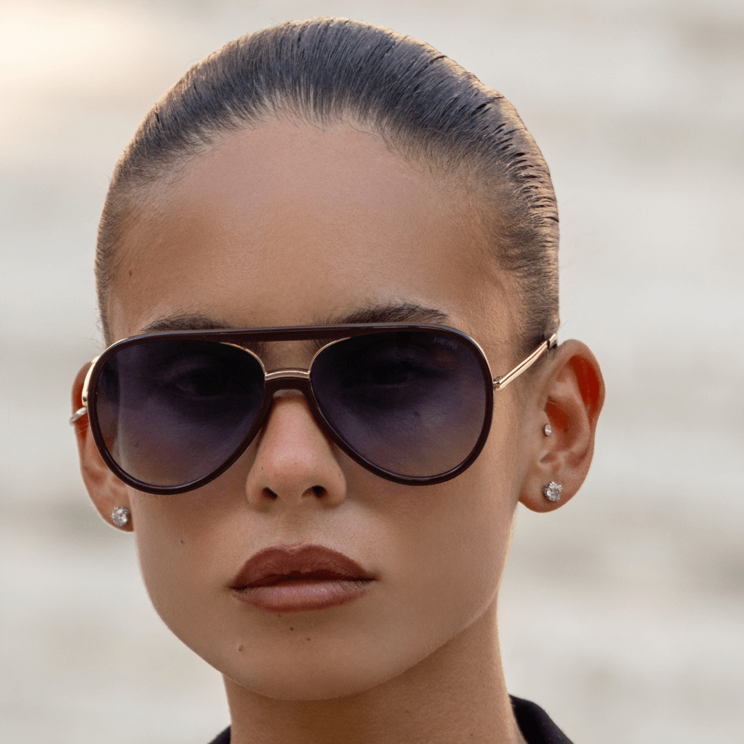 Shay Unisex Aviator Sunglasses - Burgundy - Elk + Elm
