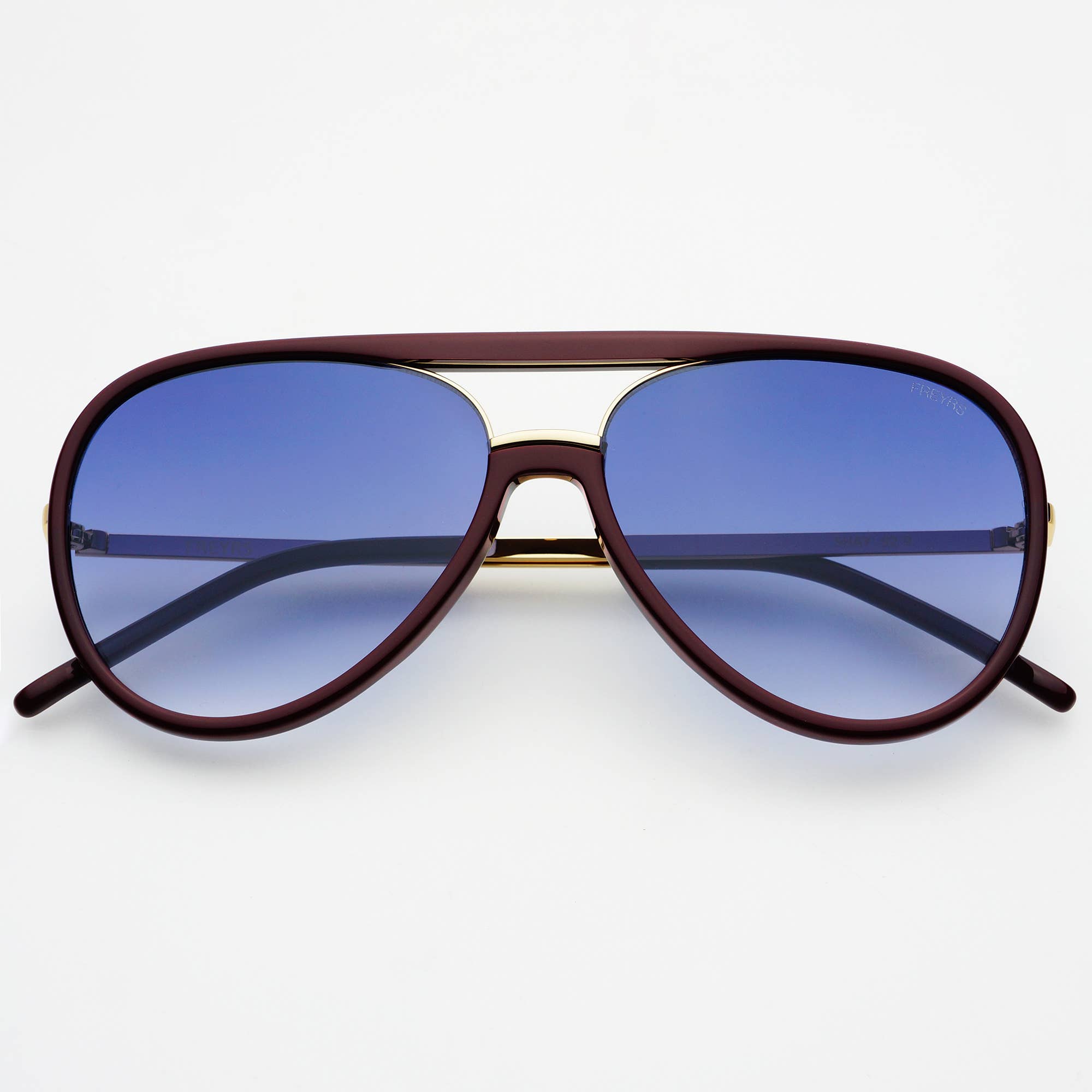 Shay Unisex Aviator Sunglasses - Burgundy - Elk + Elm