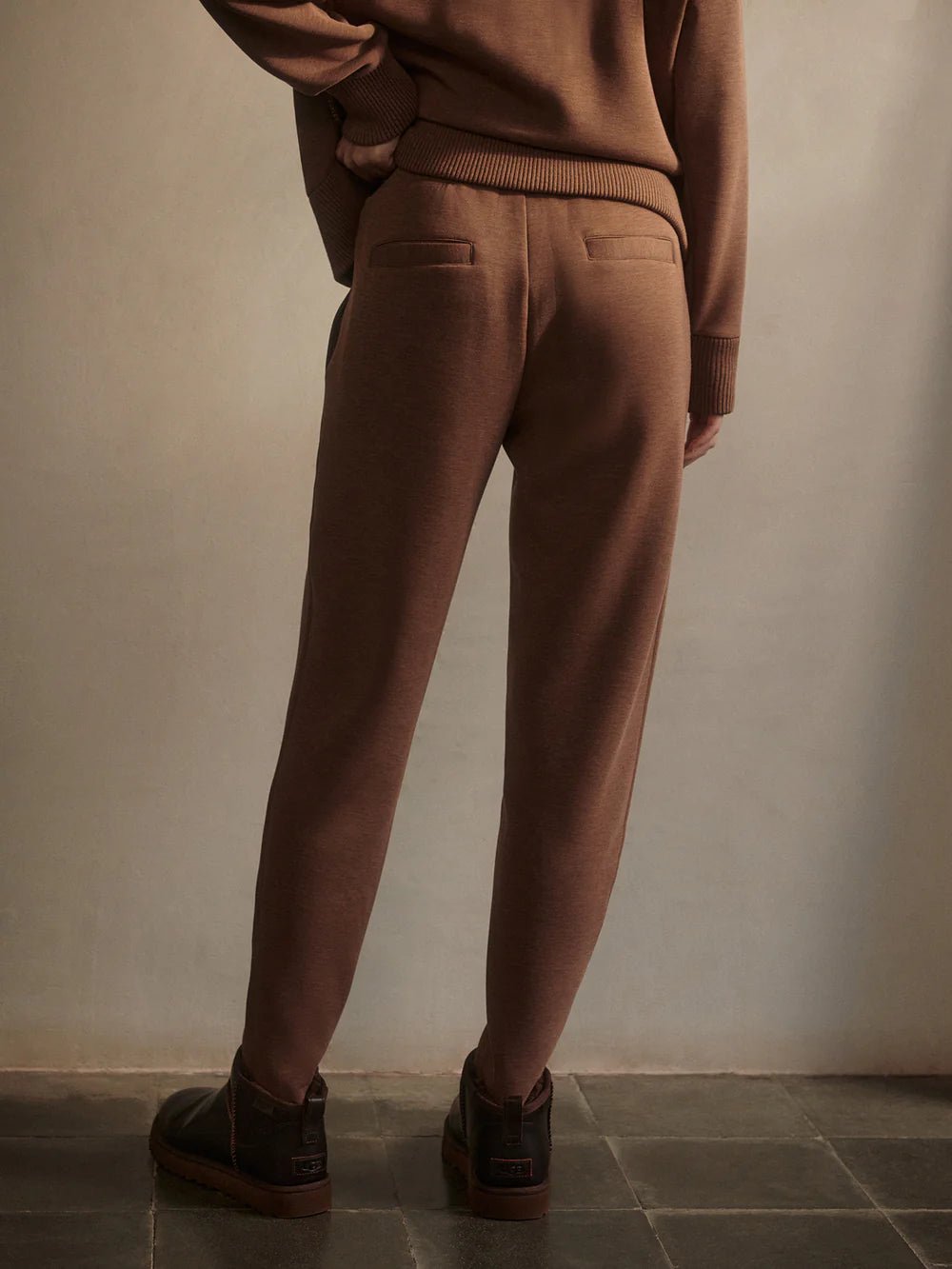 Slim Zip Hem Pant - Golden Bronze Marl - Elk + Elm