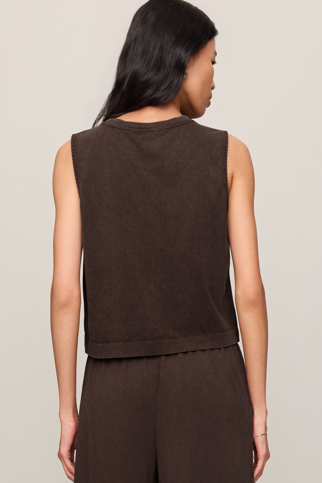 Sloane Cotton Jersey Tank - Elk + Elm