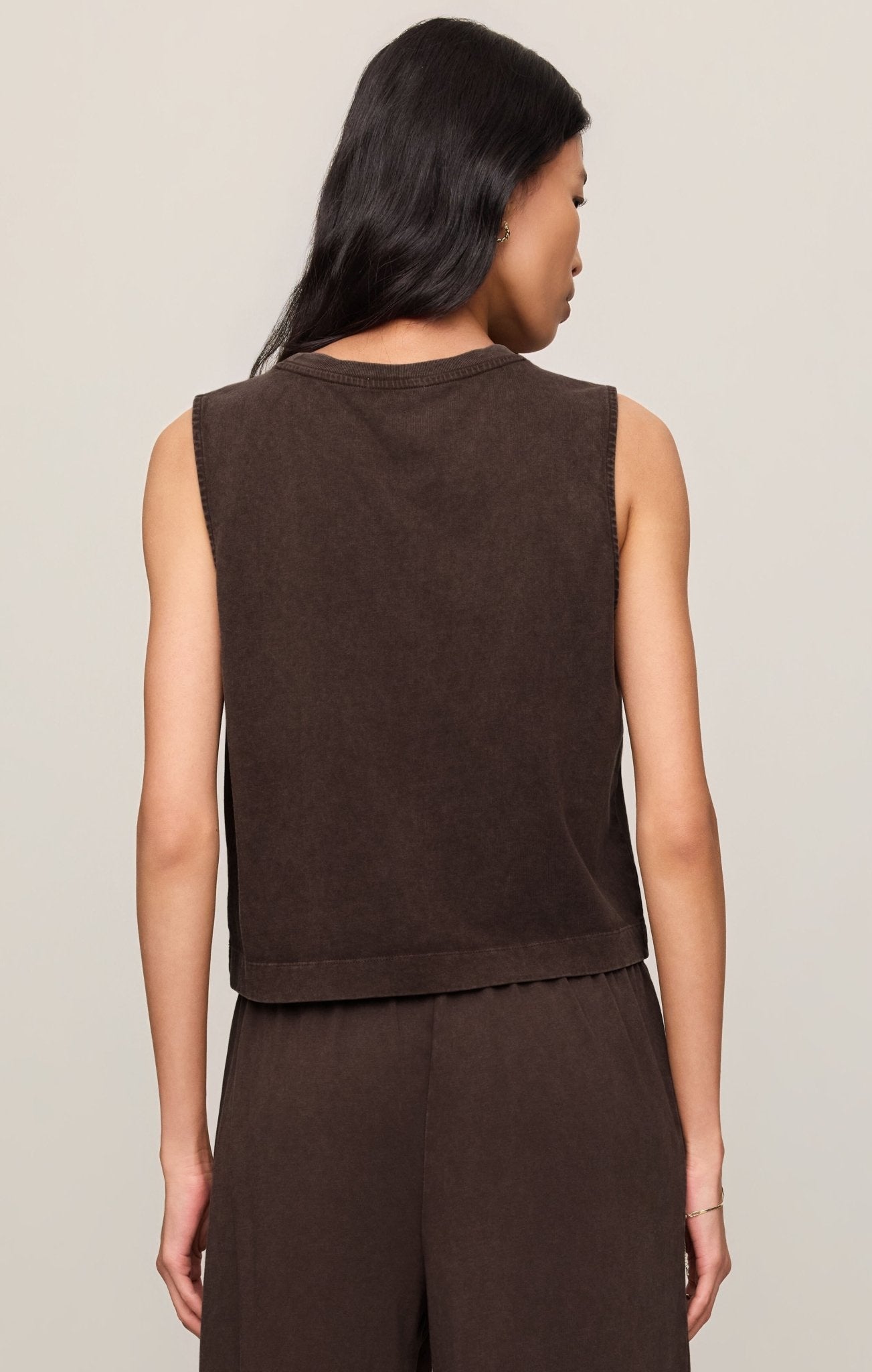 Sloane Cotton Jersey Tank - Elk + Elm
