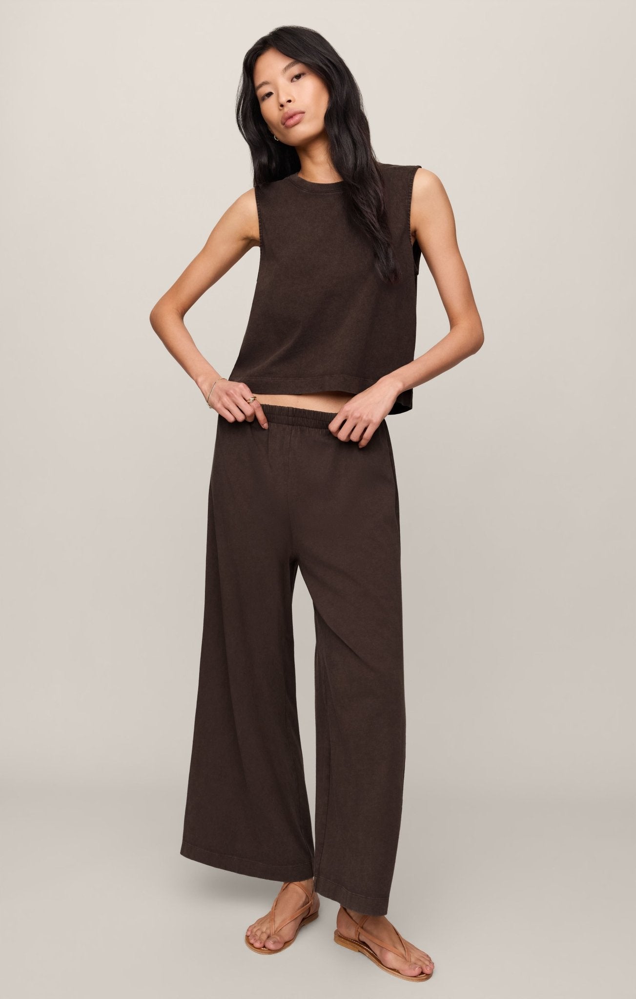 Sloane Cotton Jersey Tank - Elk + Elm