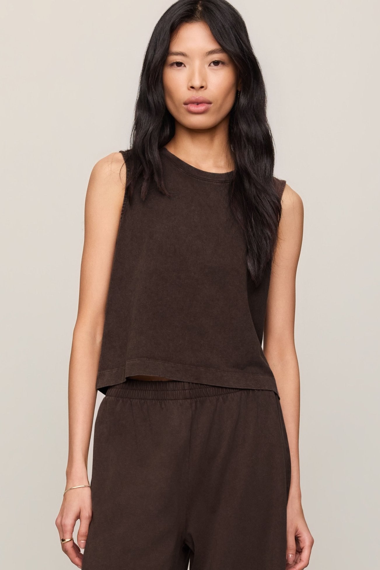 Sloane Cotton Jersey Tank - Elk + Elm