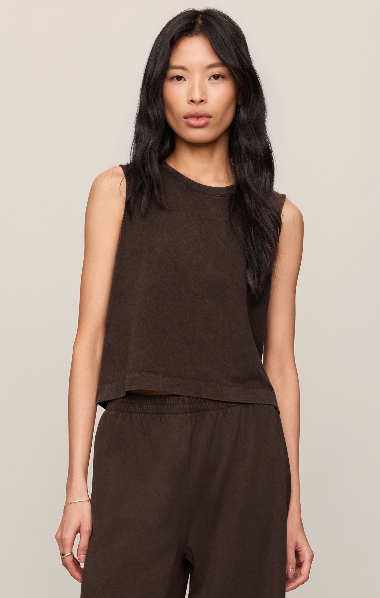 Sloane Cotton Jersey Tank - Elk + Elm