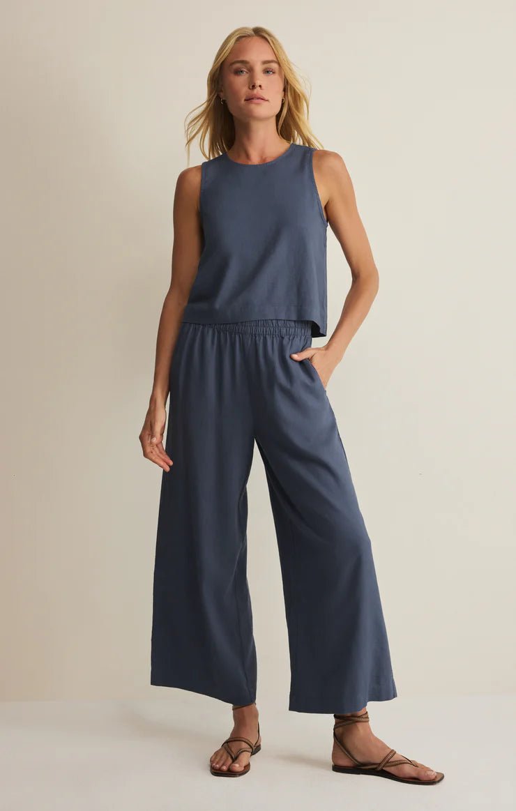 Sloane Linen Top - Elk + Elm