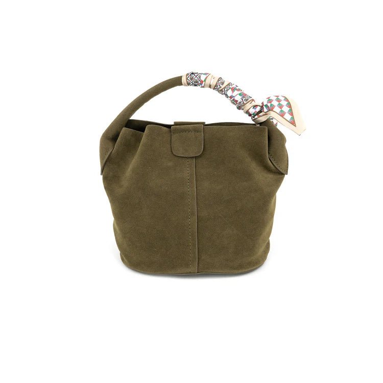 Small Suede Scarf Bag - Olive - Elk + Elm