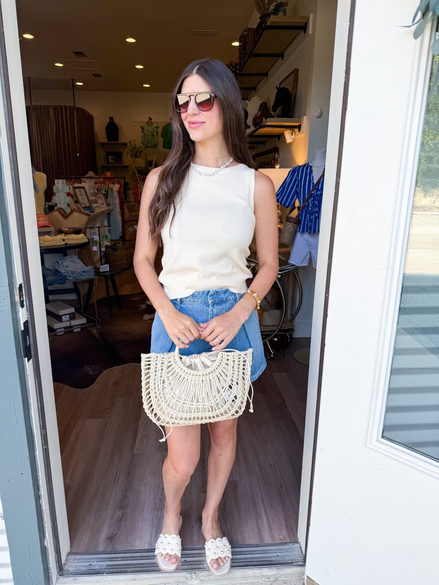 Soft Breeze Boatneck Tank - Butter - Elk + Elm
