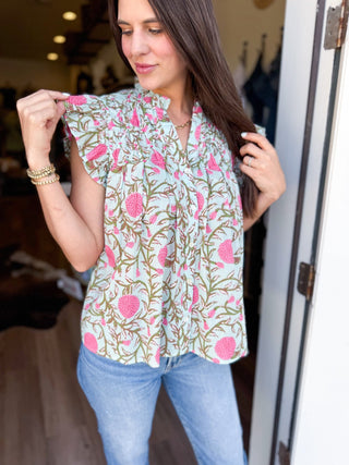 Sprig and Flutter Top - Elk + Elm