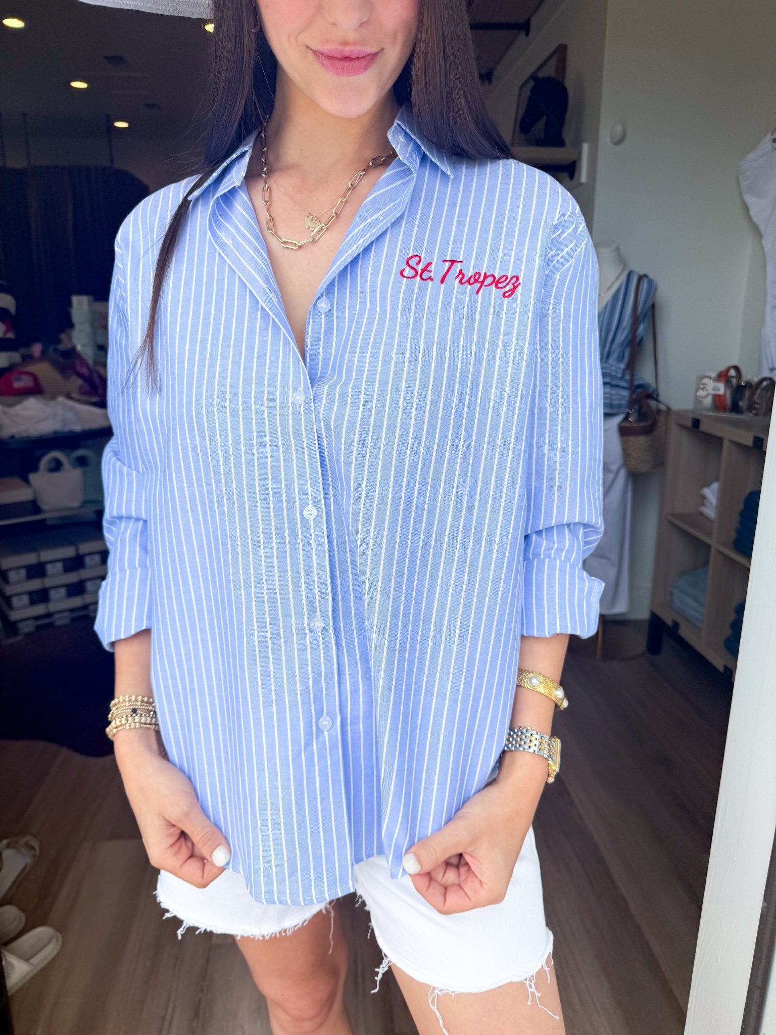 St Tropez Relaxed Shirt - Elk + Elm