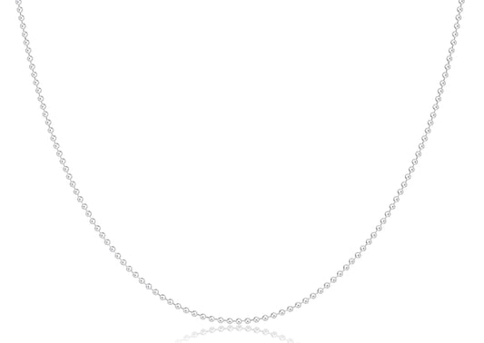 E Newton 15" Choker Classic Beaded Chain - Sterling