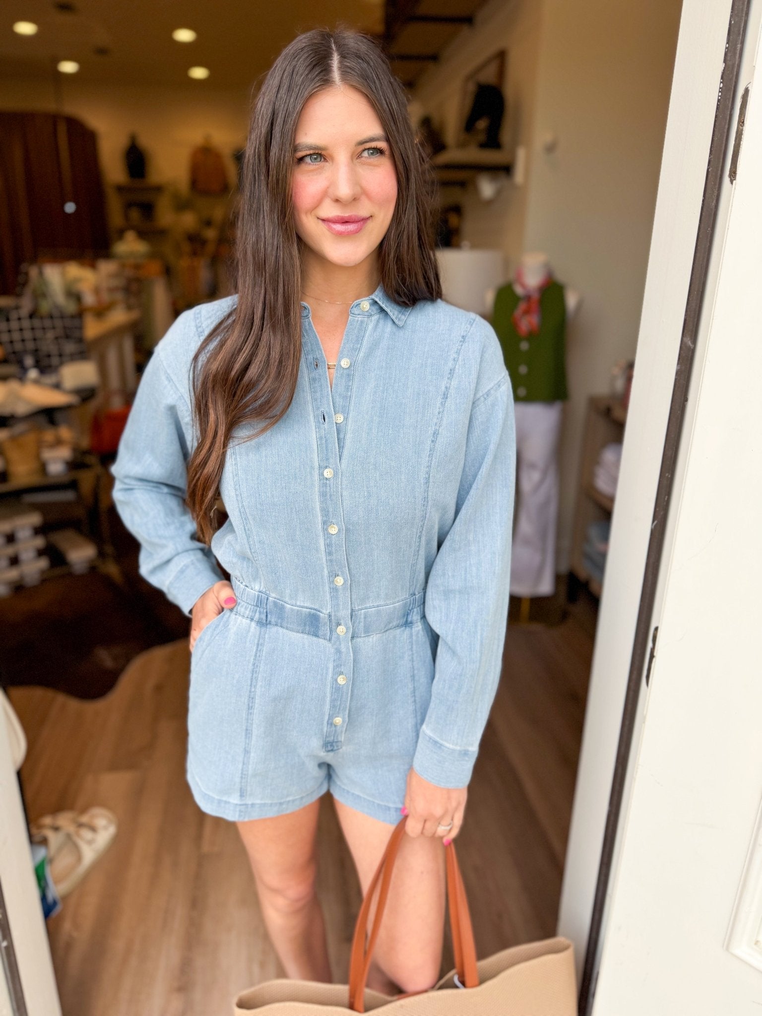 Sully Twill Romper - Elk + Elm