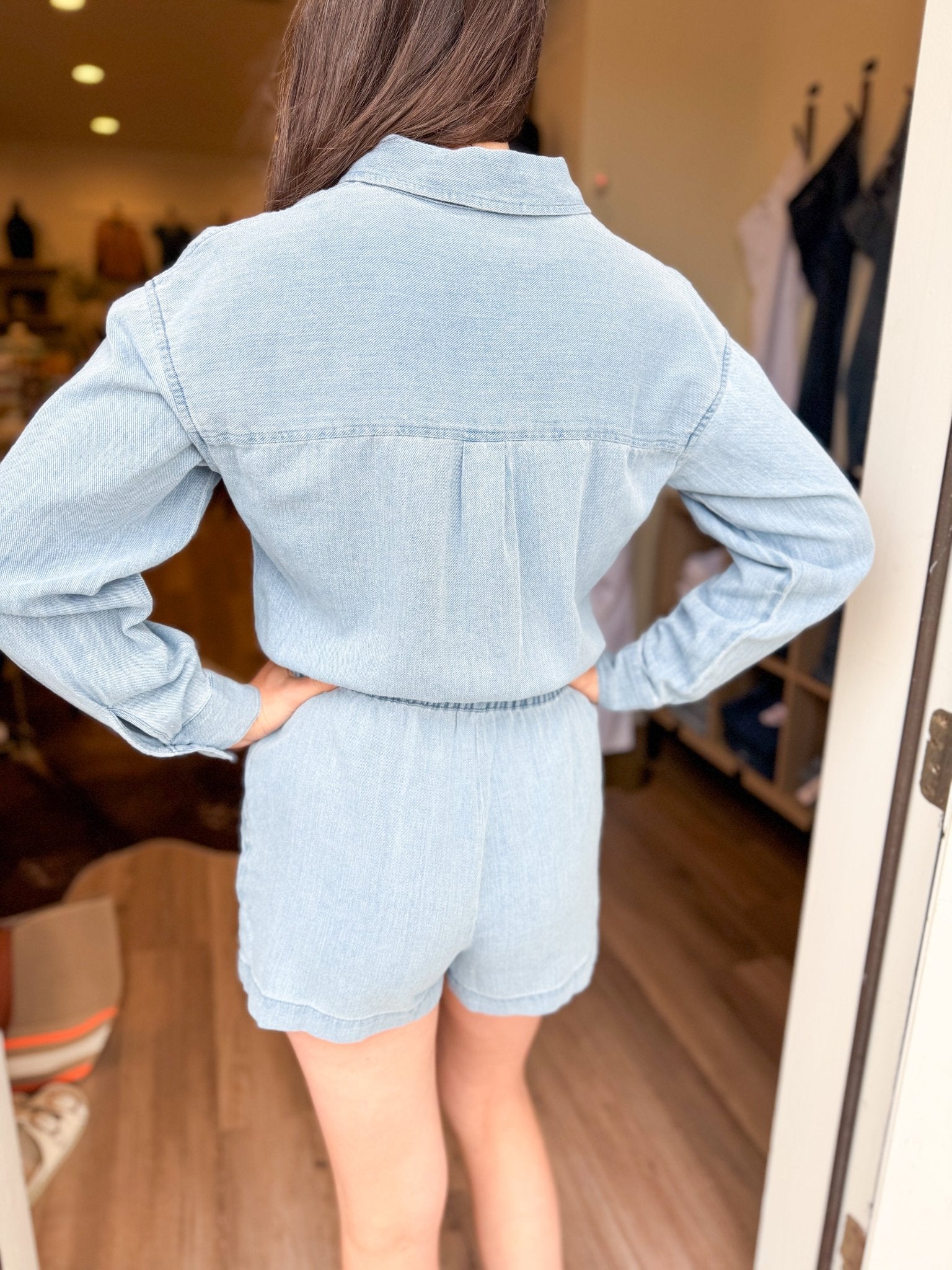 Sully Twill Romper - Elk + Elm