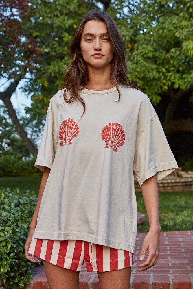 Sun - Kissed Shells Tee - Elk + Elm