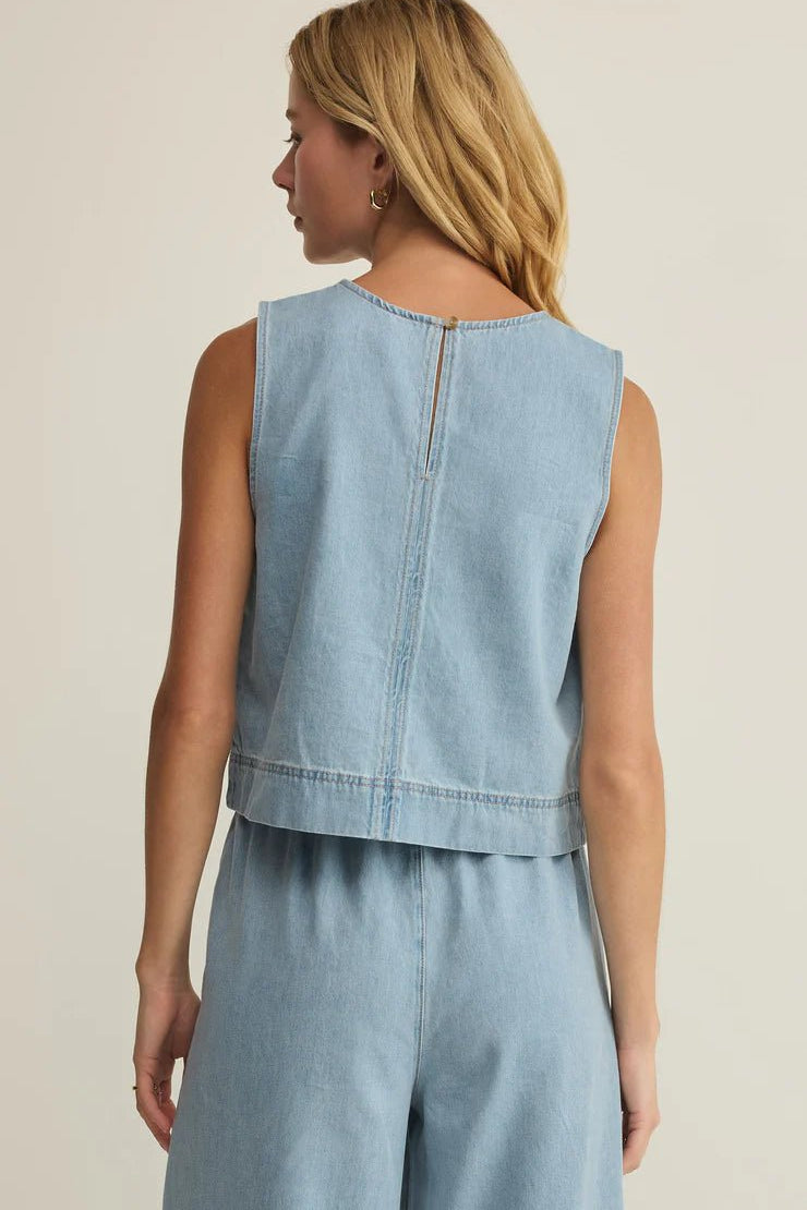 Sun Seeker Denim Tank - Elk + Elm