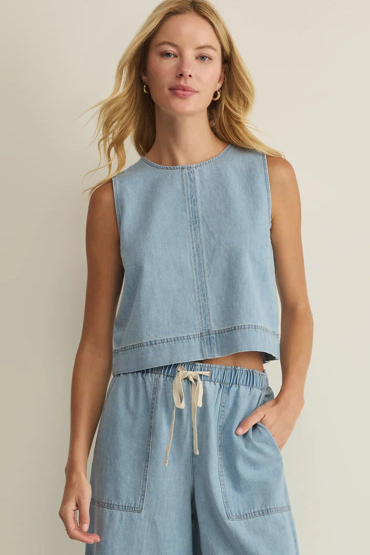 Sun Seeker Denim Tank - Elk + Elm