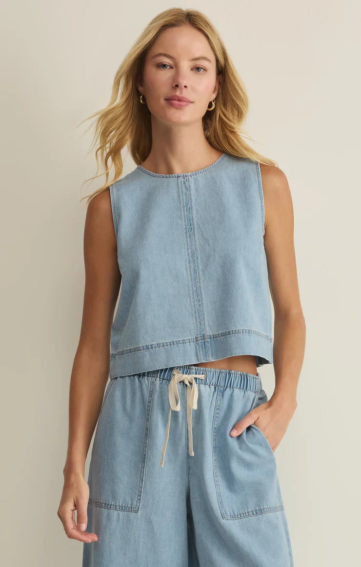 Sun Seeker Denim Tank - Elk + Elm