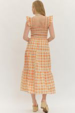 Sunny Gingham Smocked Midi - Elk + Elm