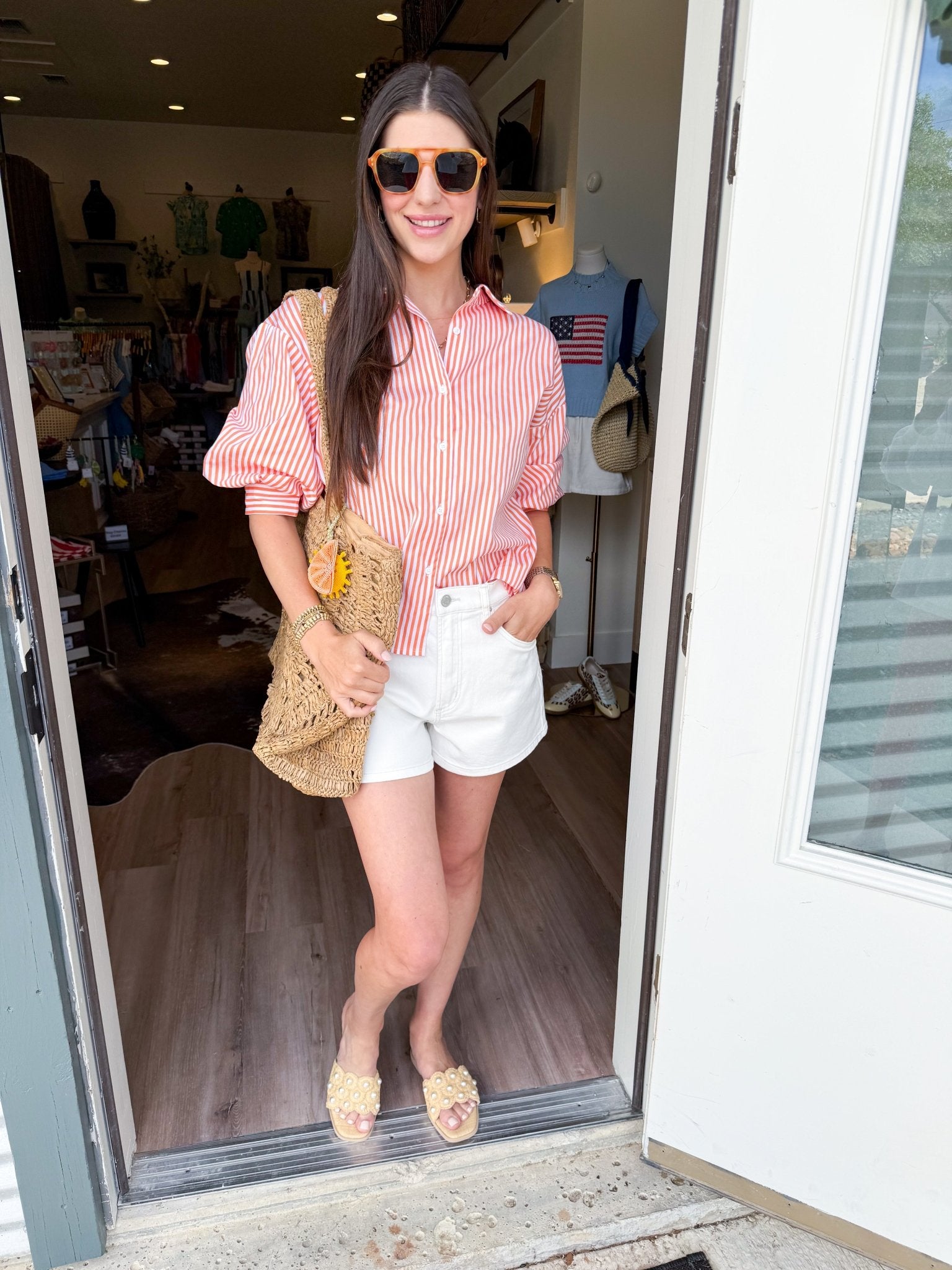 Sunny Stripe Balloon Top - Elk + Elm