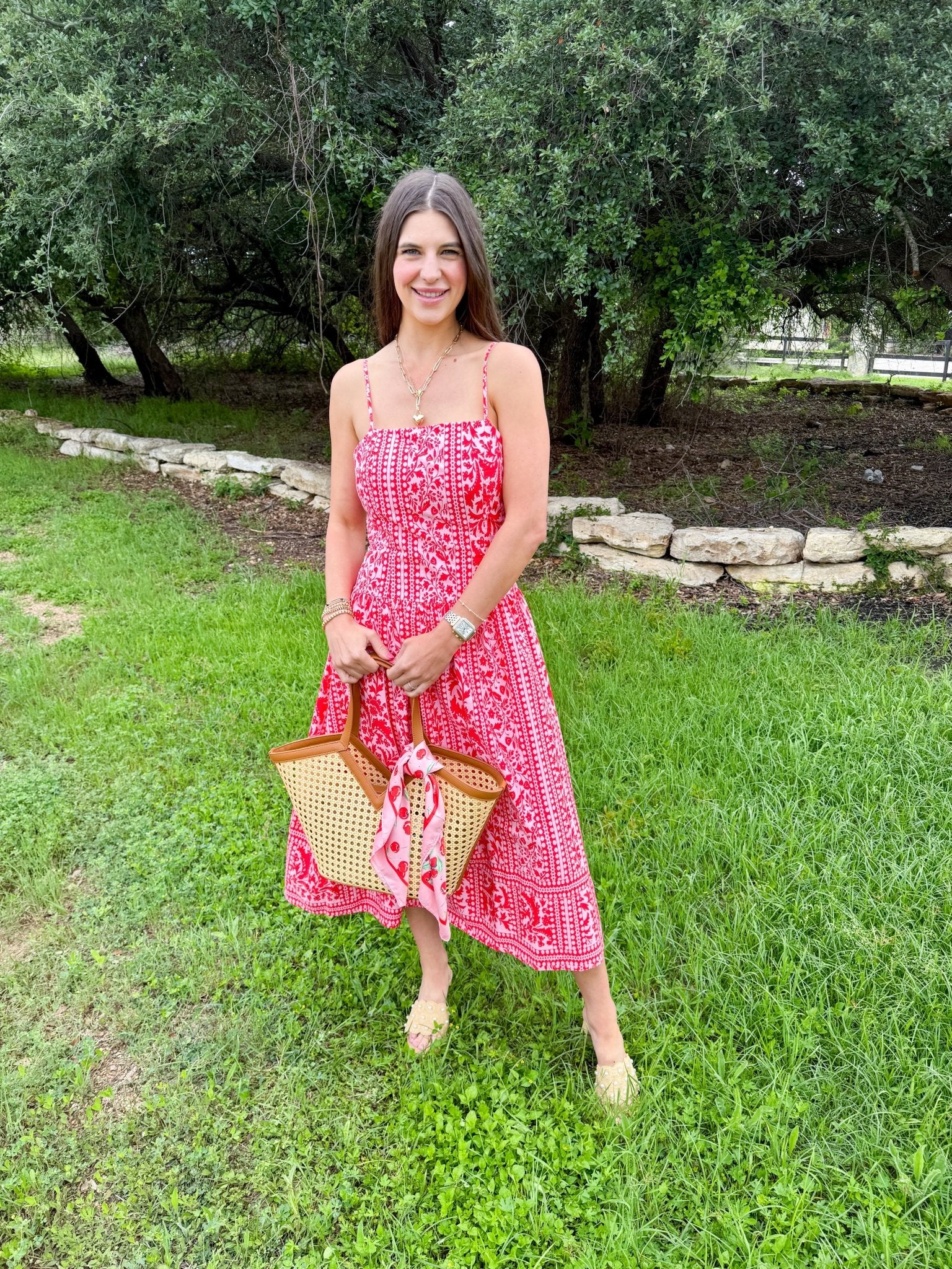 Sunset Smocked Midi Dress - Elk + Elm