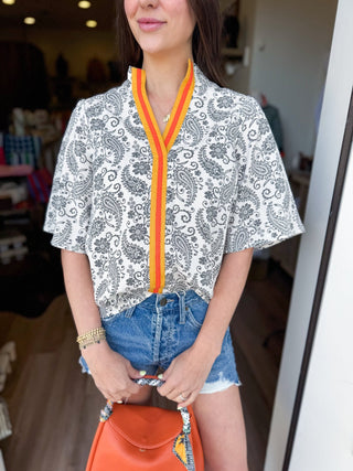 Sunset Stripe and Paisley - Elk + Elm