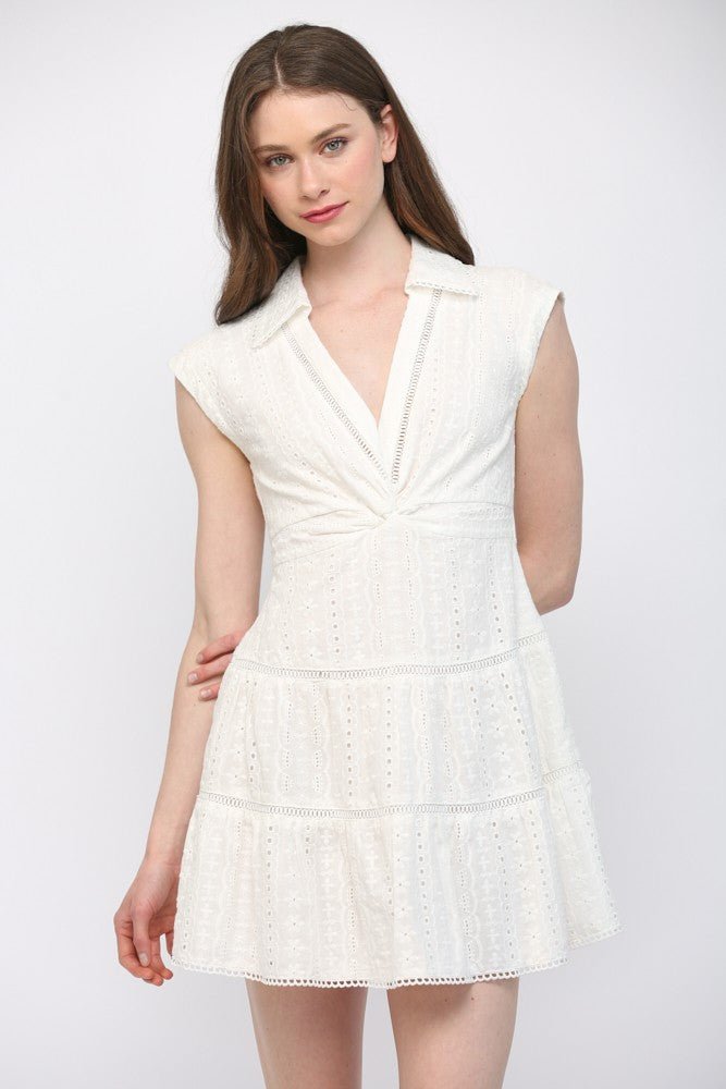 Sutton Eyelet Dress - Elk + Elm