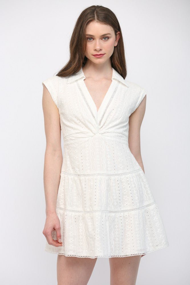 Sutton Eyelet Dress - Elk + Elm