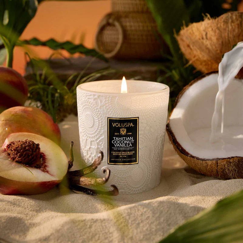 Tahitian Coconut Vanilla Classic 9 oz Candle - Elk + Elm
