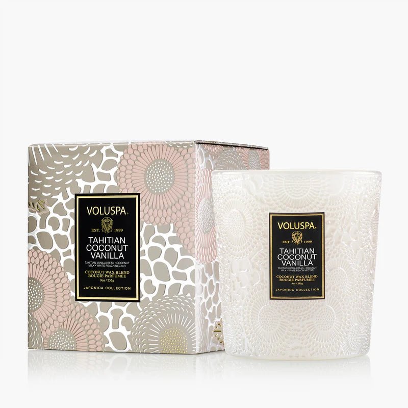 Tahitian Coconut Vanilla Classic 9 oz Candle - Elk + Elm