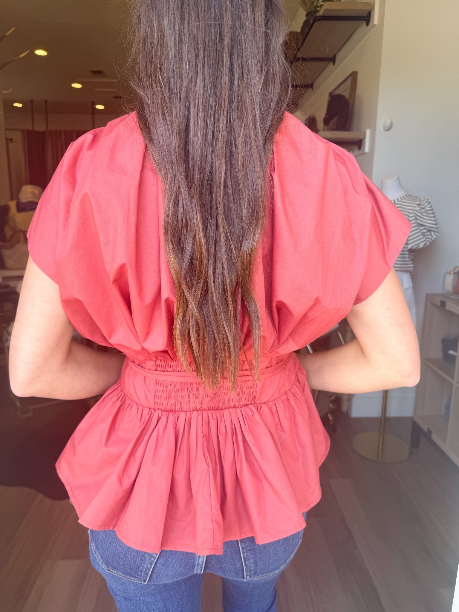 Tessa Tie Waist Blouse - Elk + Elm