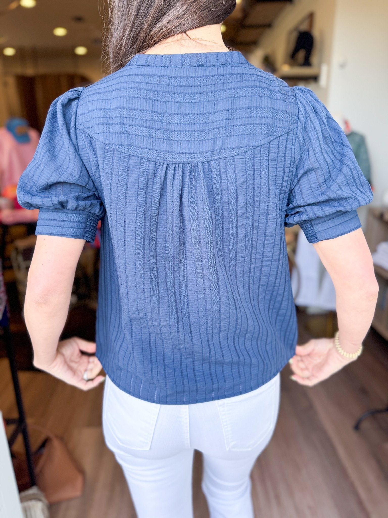The Kensington Navy Top - Elk + Elm
