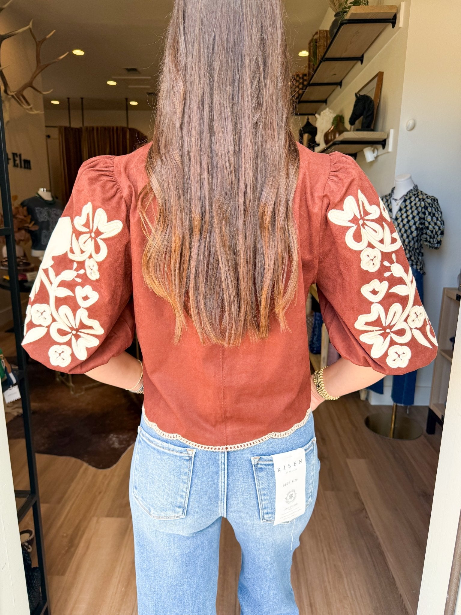 The Marlowe Embroidered Top - Elk + Elm