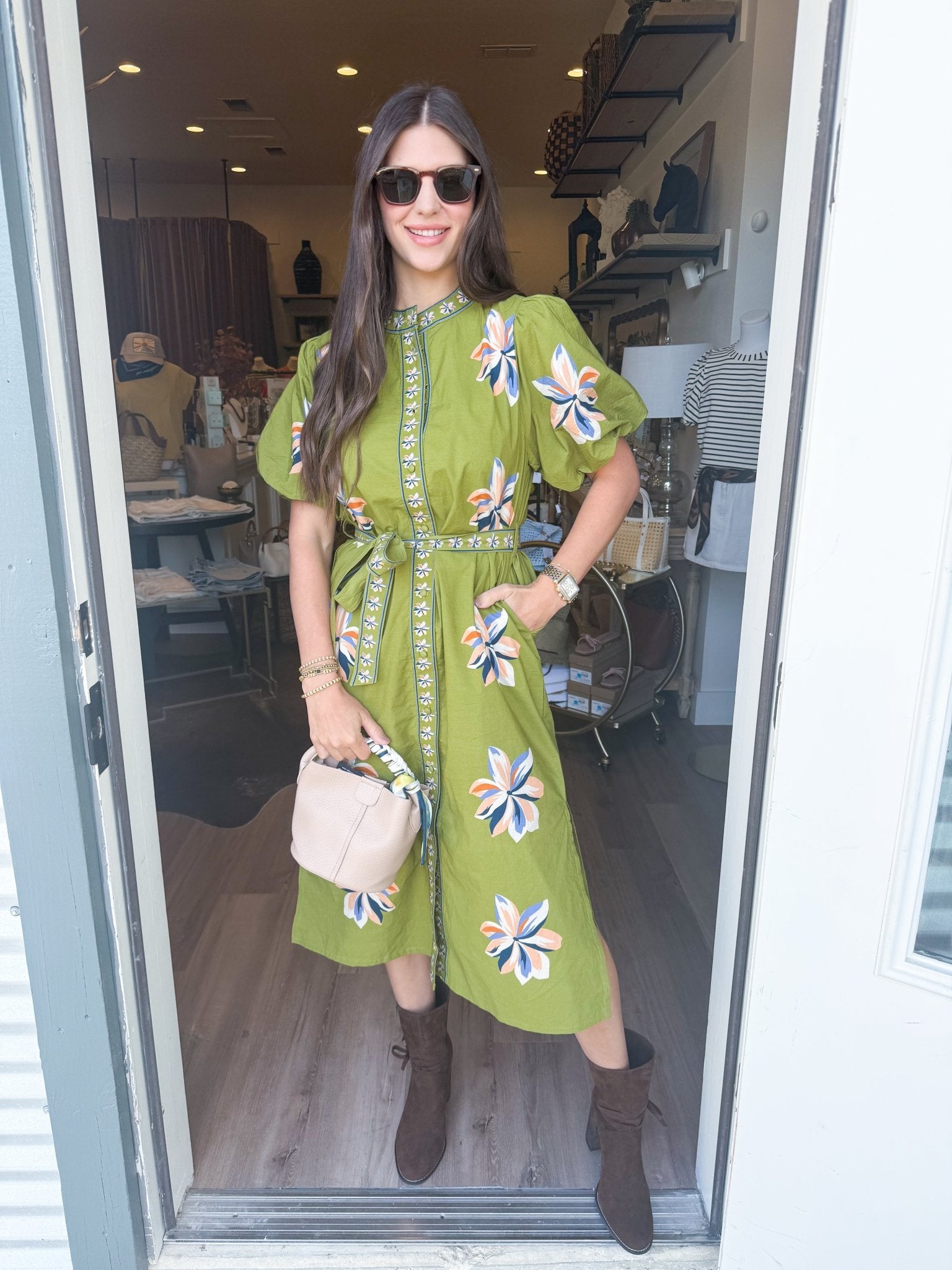 The Olive Muse Midi Dress - Elk + Elm
