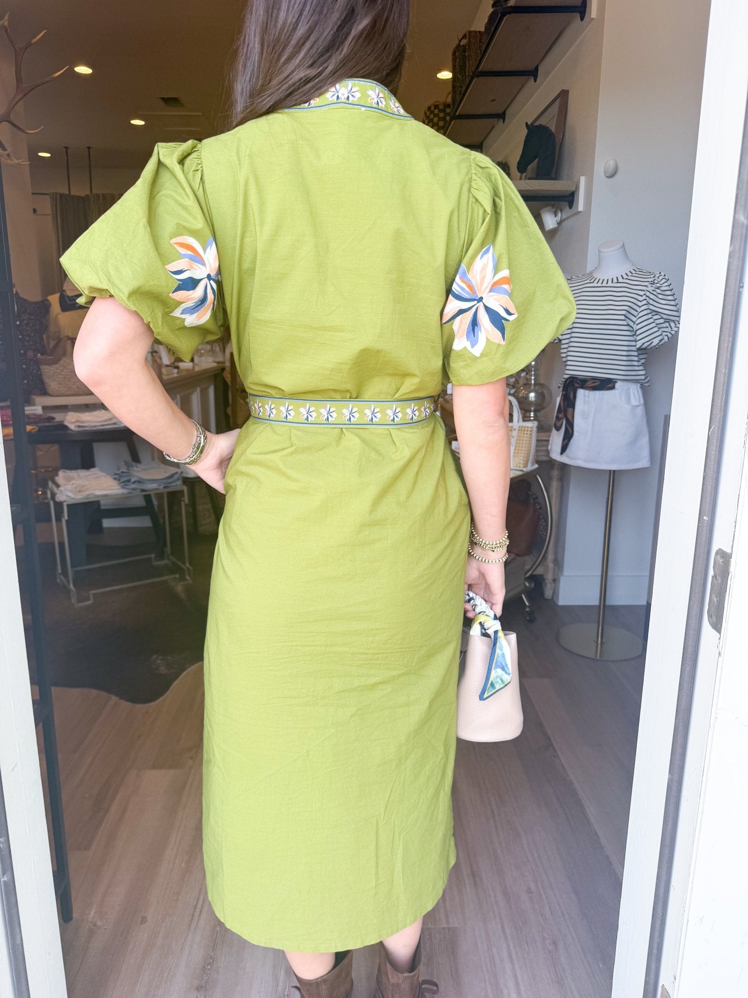 The Olive Muse Midi Dress - Elk + Elm