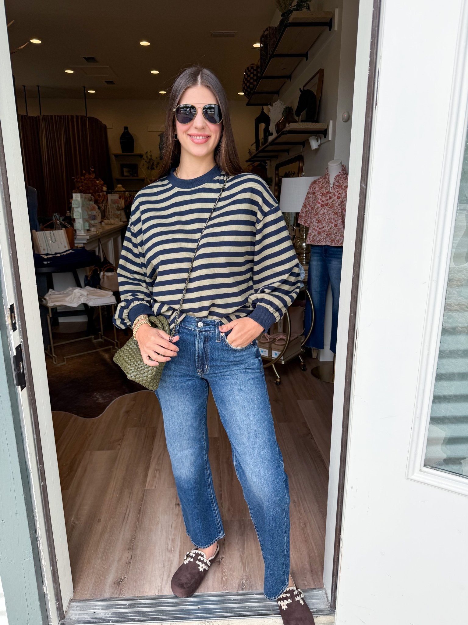 The On Repeat Stripe Top - Elk + Elm