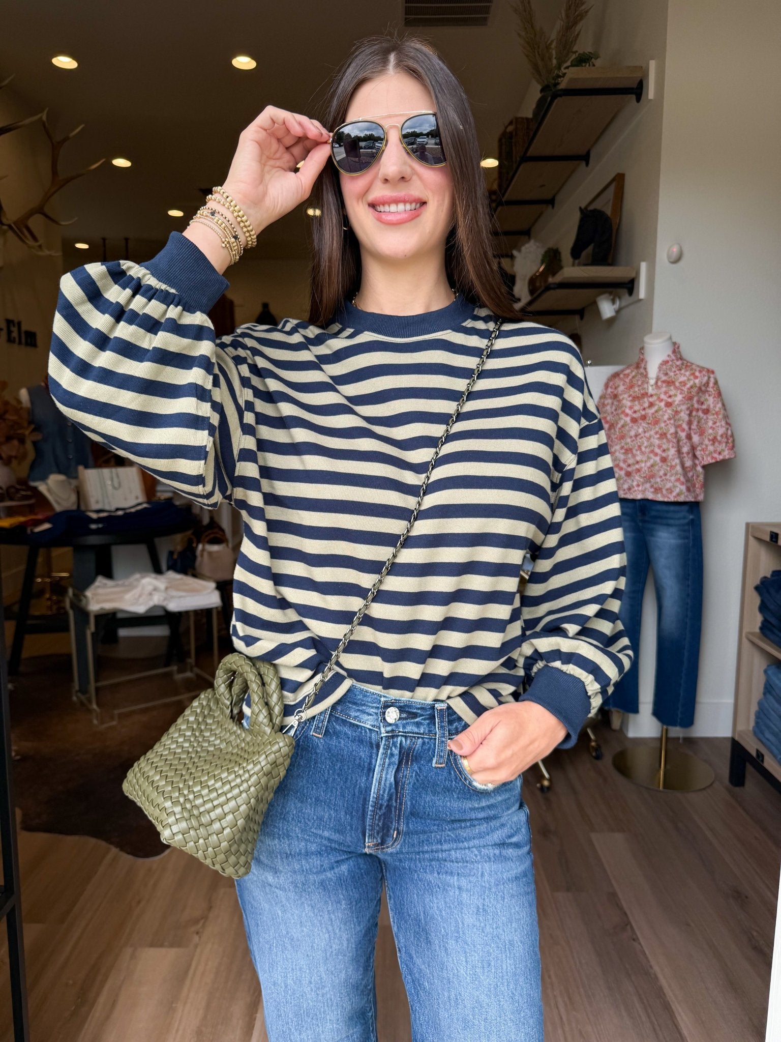 The On Repeat Stripe Top - Elk + Elm