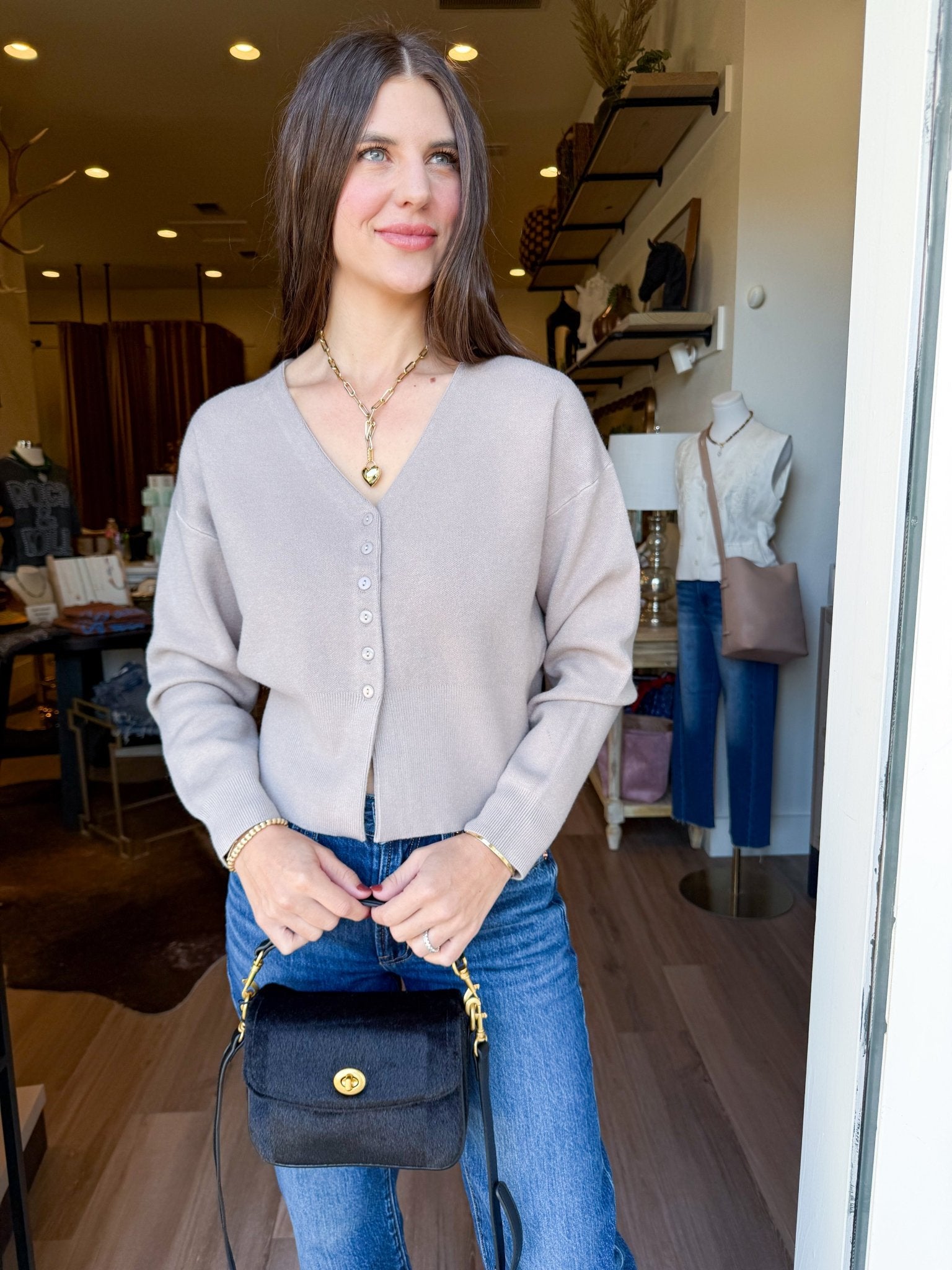 The Sloane Ribbed Cardigan - Elk + Elm