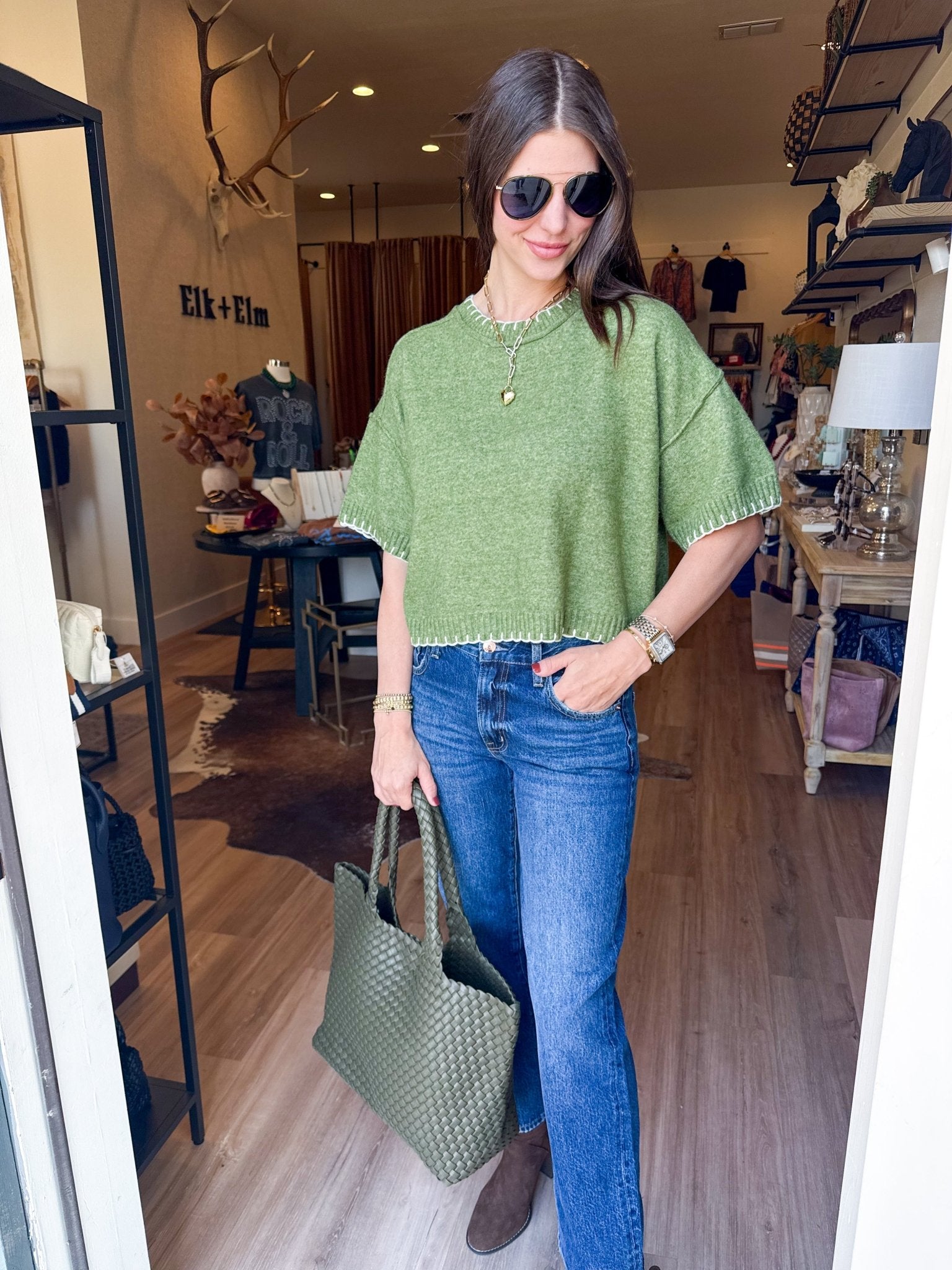 The Whipstitch Sweater - Elk + Elm